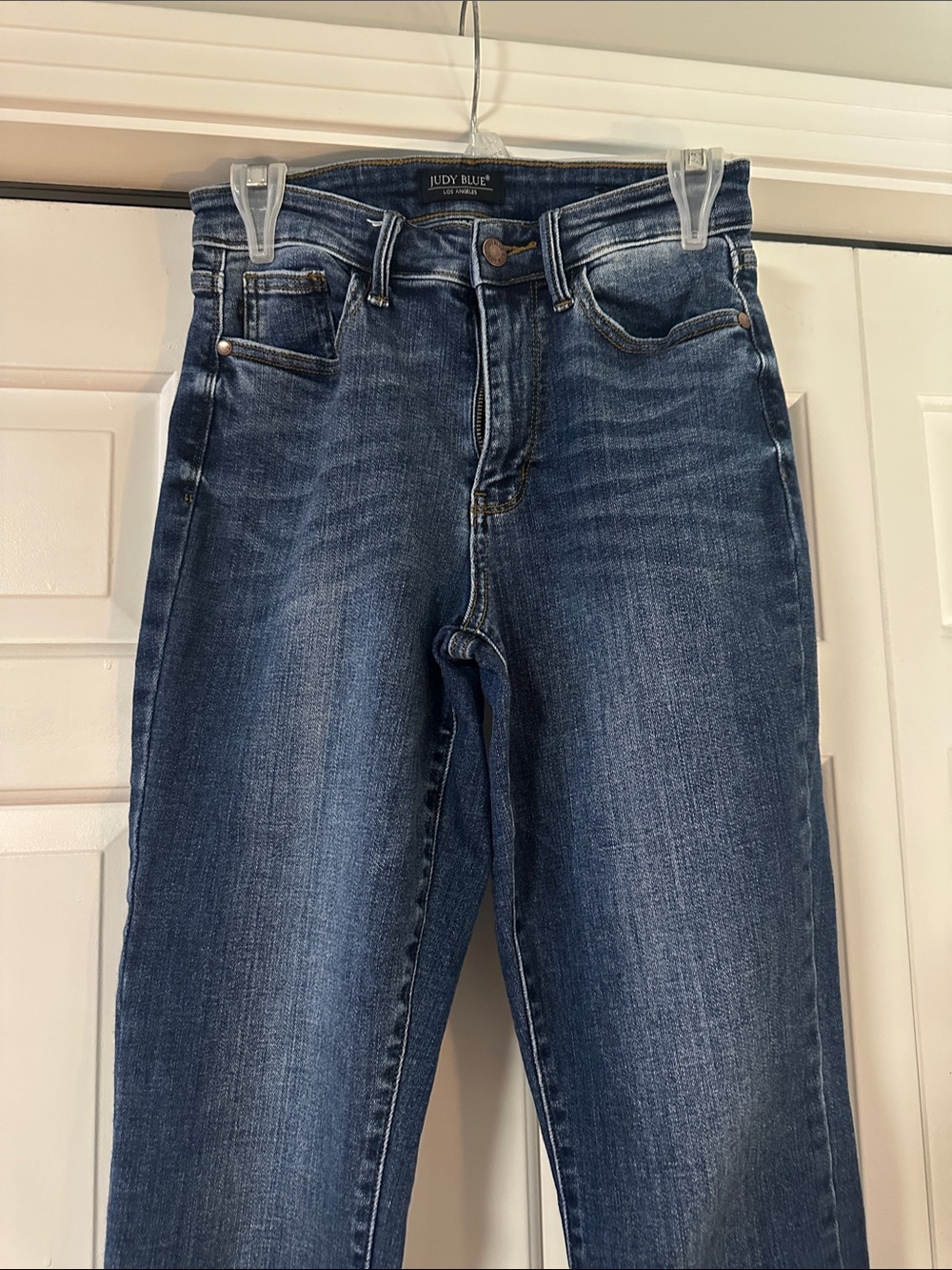 Judy Blue Women's Mid-Dark Blue High-Rise Skinny Jeans